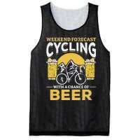 Bicyclist Weekend Forecast Cycling With A Chance Of Beer Mesh Reversible Basketball Jersey Tank