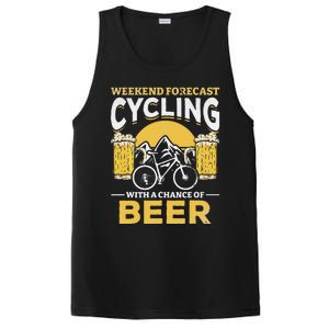 Bicyclist Weekend Forecast Cycling With A Chance Of Beer PosiCharge Competitor Tank