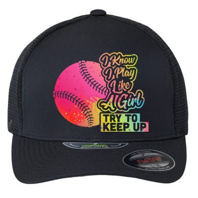 Baseball Wo Funny Gift Team Play Like a Softball Flexfit Unipanel Trucker Cap