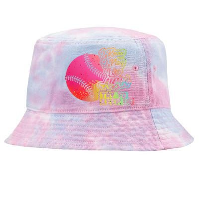 Baseball Wo Funny Gift Team Play Like a Softball Tie-Dyed Bucket Hat