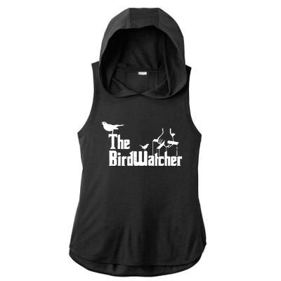 Bird Watching Funny Bird Watcher Ladies PosiCharge Tri-Blend Wicking Draft Hoodie Tank