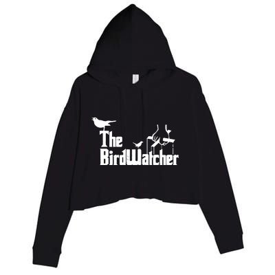 Bird Watching Funny Bird Watcher Crop Fleece Hoodie