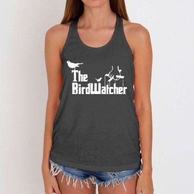 Bird Watching Funny Bird Watcher Women's Knotted Racerback Tank