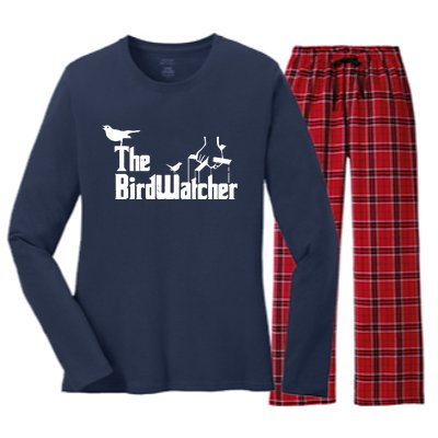 Bird Watching Funny Bird Watcher Women's Long Sleeve Flannel Pajama Set 