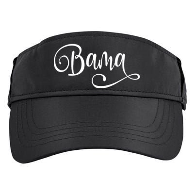 Bama White Fancy Script Alabama Adult Drive Performance Visor