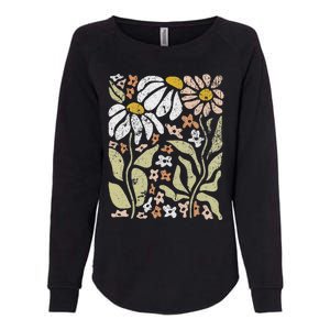 Boho Wildflowers Floral Nature Flower Womens California Wash Sweatshirt