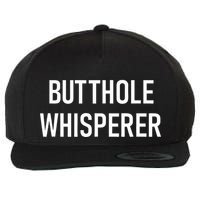Butthole Whisperer Funny Jokes Sarcastic Wool Snapback Cap