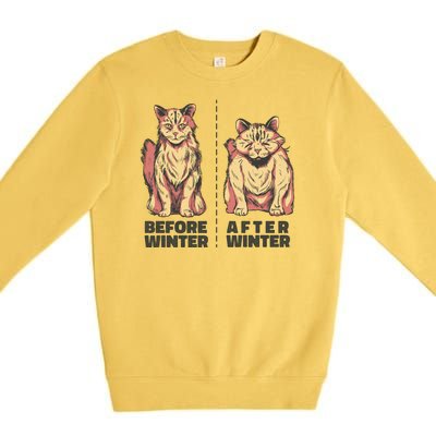 Before Winter Funny Cat Premium Crewneck Sweatshirt