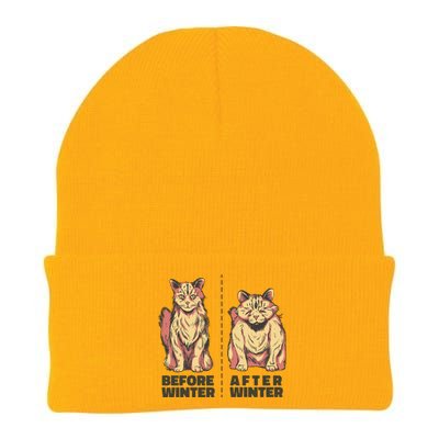 Before Winter Funny Cat Knit Cap Winter Beanie