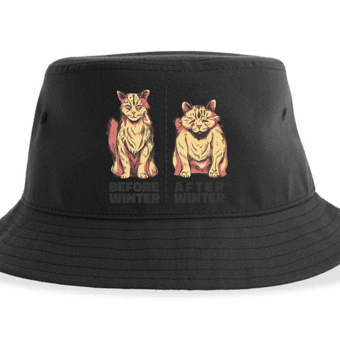 Before Winter Funny Cat Sustainable Bucket Hat
