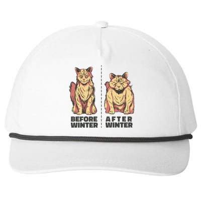 Before Winter Funny Cat Snapback Five-Panel Rope Hat