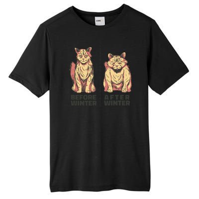 Before Winter Funny Cat Tall Fusion ChromaSoft Performance T-Shirt