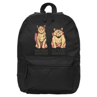 Before Winter Funny Cat 16 in Basic Backpack