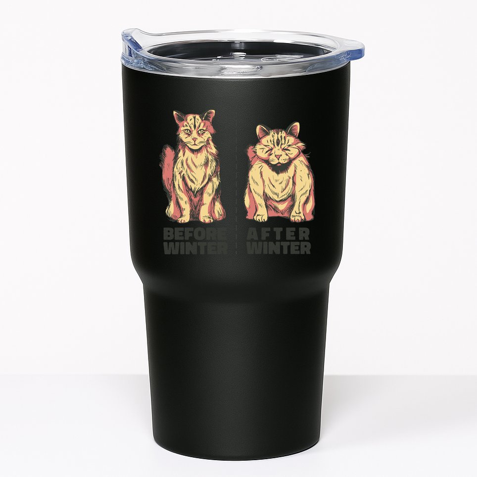 Before Winter Funny Cat Tumbler