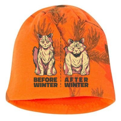 Before Winter Funny Cat Kati - Camo Knit Beanie