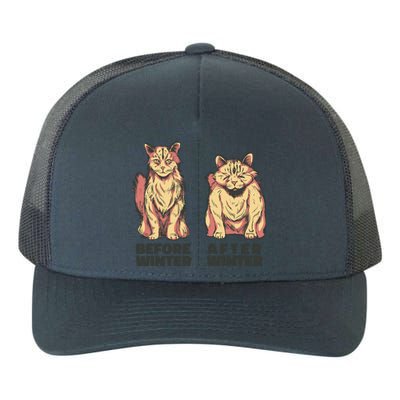 Before Winter Funny Cat Yupoong Adult 5-Panel Trucker Hat