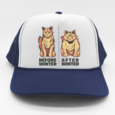 Before Winter Funny Cat Trucker Hat