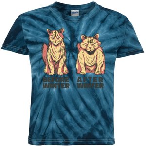 Before Winter Funny Cat Kids Tie-Dye T-Shirt