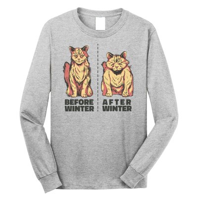 Before Winter Funny Cat Long Sleeve Shirt