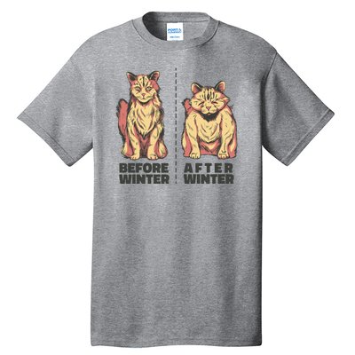 Before Winter Funny Cat Tall T-Shirt