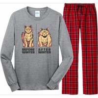 Before Winter Funny Cat Long Sleeve Pajama Set