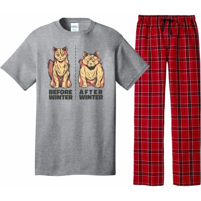 Before Winter Funny Cat Pajama Set