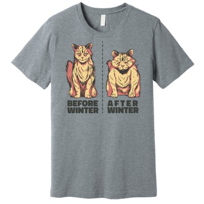 Before Winter Funny Cat Premium T-Shirt