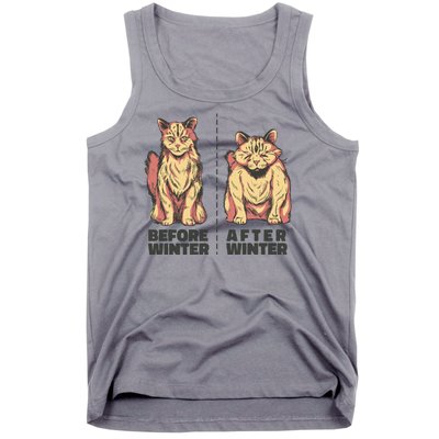 Before Winter Funny Cat Tank Top