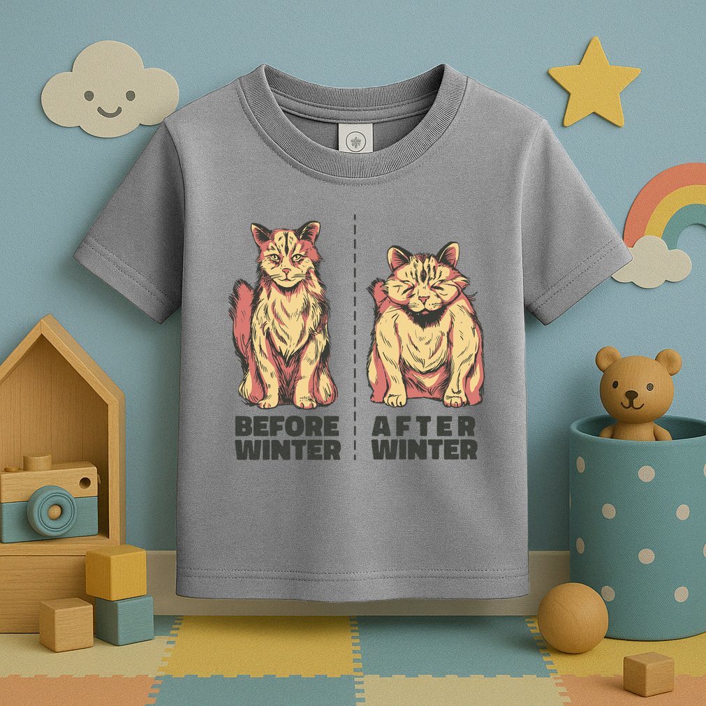 Before Winter Funny Cat Toddler T-Shirt