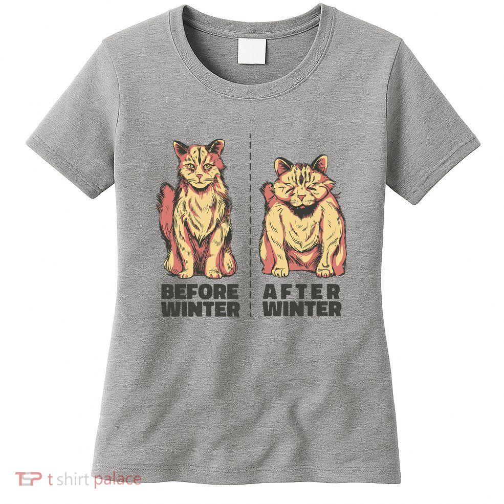 Before Winter Funny Cat Womens T-Shirt