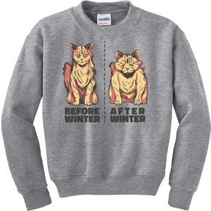 Before Winter Funny Cat Kids Sweatshirt