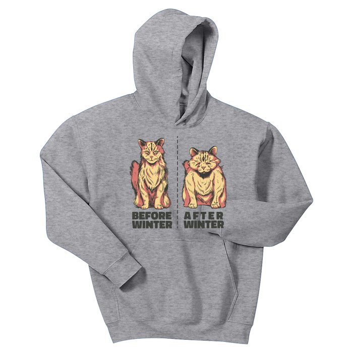 Before Winter Funny Cat Kids Hoodie