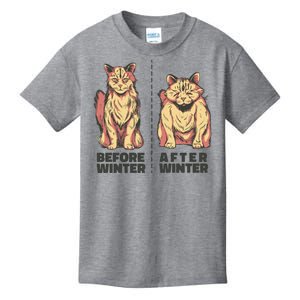 Before Winter Funny Cat Kids T-Shirt