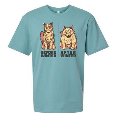 Before Winter Funny Cat Sueded Cloud Jersey T-Shirt