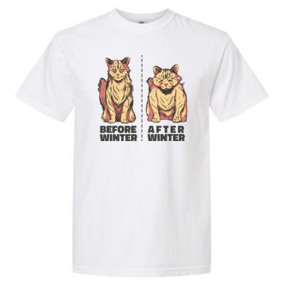 Before Winter Funny Cat Garment-Dyed Heavyweight T-Shirt