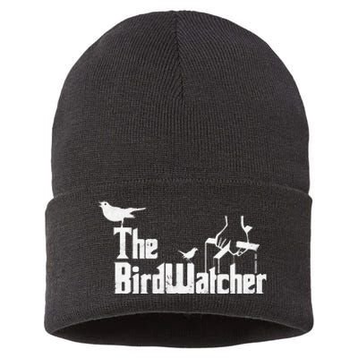 Bird Watching Funny Bird Watcher Sustainable Knit Beanie