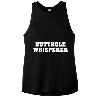 Butthole Whisperer Funny Jokes Sarcastic Ladies PosiCharge Tri-Blend Wicking Tank
