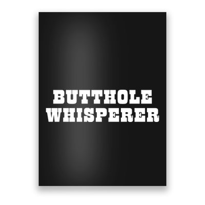 Butthole Whisperer Funny Jokes Sarcastic Poster