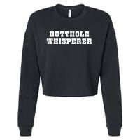 Butthole Whisperer Funny Jokes Sarcastic Cropped Pullover Crew