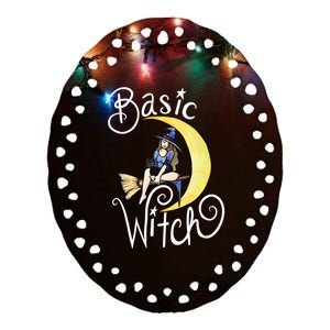 Basic Witch Funny Moon Witch Gift Ceramic Oval Ornament