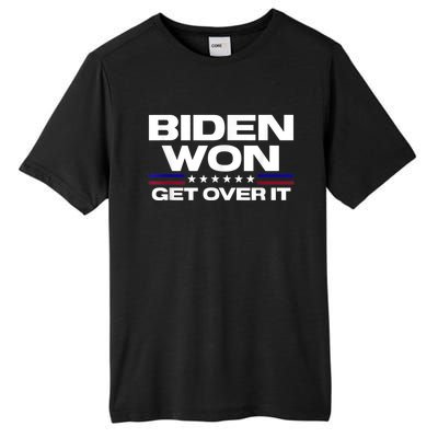 Biden Won Get Over It Patriotic Pro Joe Anti Trump Funny Tall Fusion ChromaSoft Performance T-Shirt