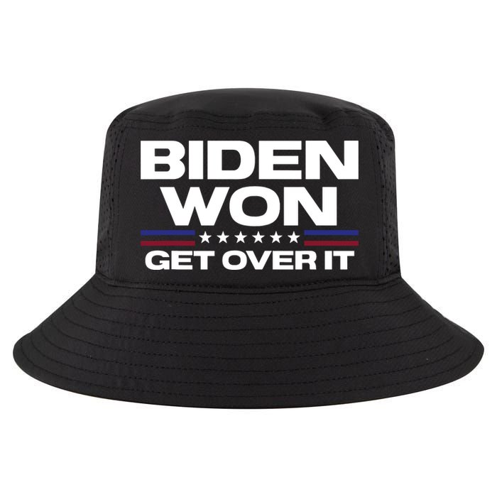 Biden Won Get Over It Patriotic Pro Joe Anti Trump Funny Cool Comfort Performance Bucket Hat