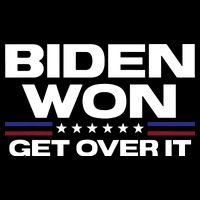 Biden Won Get Over It Patriotic Pro Joe Anti Trump Funny 7-Panel Snapback Hat