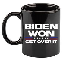 Biden Won Get Over It Patriotic Pro Joe Anti Trump Funny 11oz C Handle Ceramic Mug
