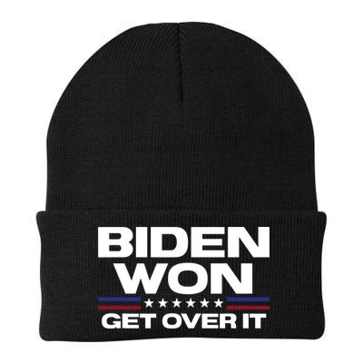 Biden Won Get Over It Patriotic Pro Joe Anti Trump Funny Beanie