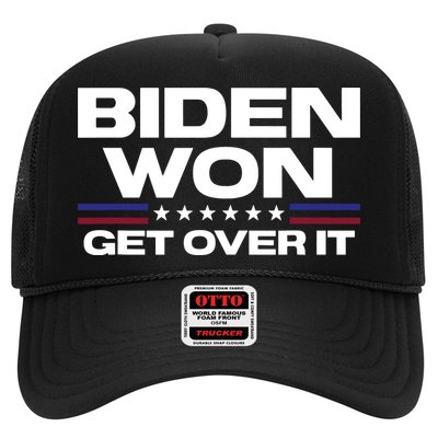 Biden Won Get Over It Patriotic Pro Joe Anti Trump Funny Trucker Hat