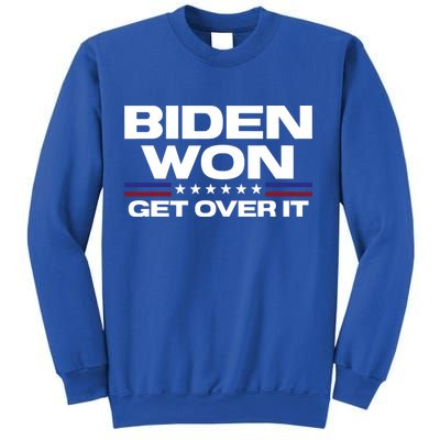 Biden Won Get Over It Patriotic Pro Joe Anti Trump Funny Sweatshirt