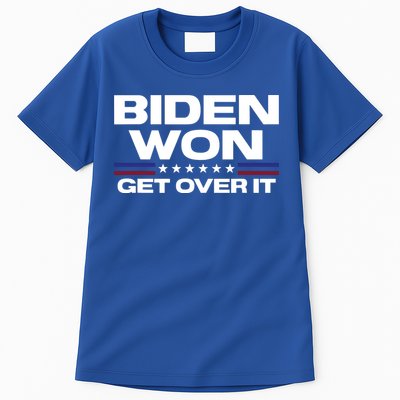 Biden Won Get Over It Patriotic Pro Joe Anti Trump Funny Tall T-Shirt