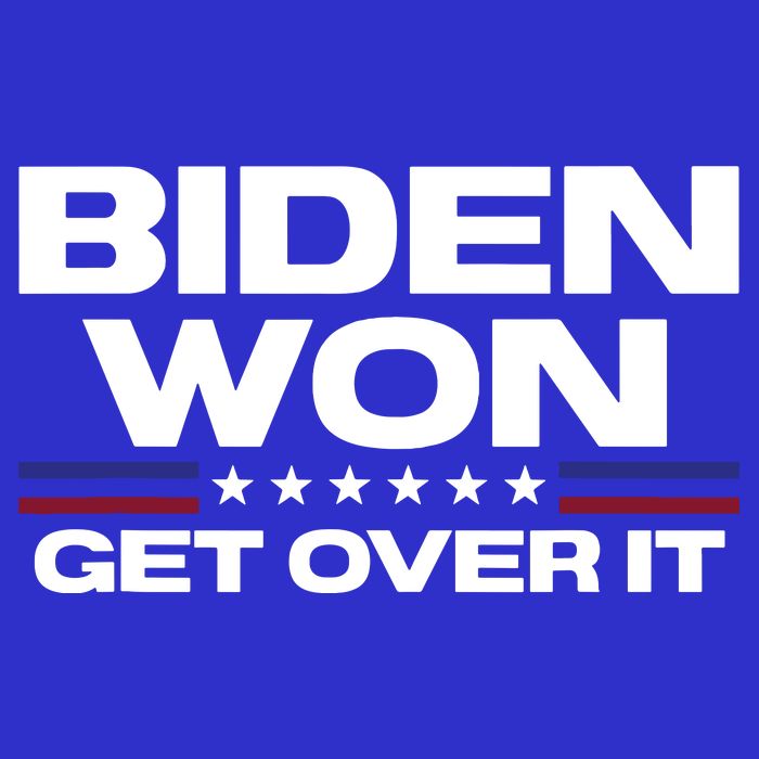 Biden Won Get Over It Patriotic Pro Joe Anti Trump Funny Bag