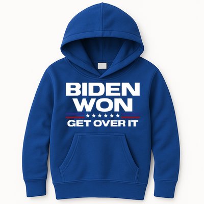 Biden Won Get Over It Patriotic Pro Joe Anti Trump Funny Kids Hoodie